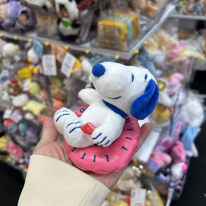 PEANUTS | Snoopy Mascot Holder Plush Keychain Bag Charm H11×W8.5×D8cm (Chill Life)