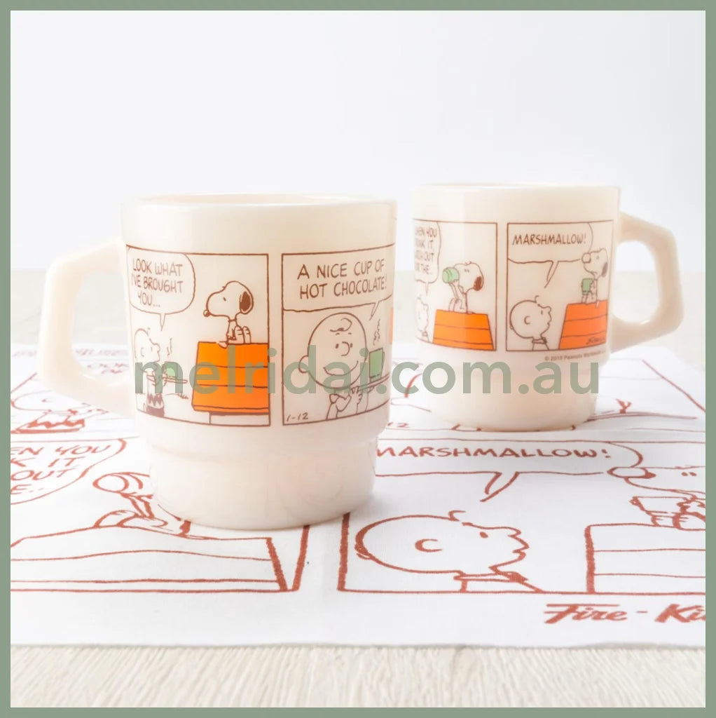 Fire King X Snoopystacking Mug Hot Chocolate Light Ivory 215Ml