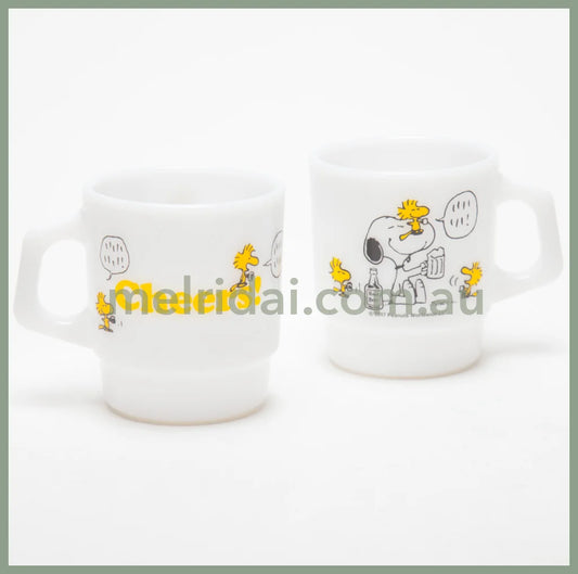 Fire King X Snoopystacking Mug Peanuts Cheers 215Ml