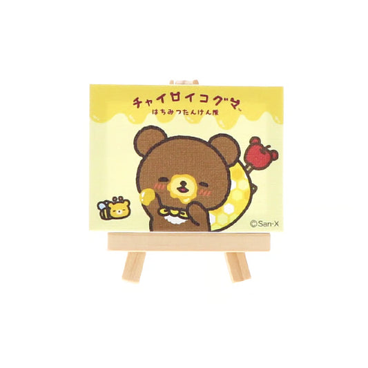 SAN-X | Kumachi Mini Canvas Magnet 85x63mm (Chairoikoguma Honey Exploration Team)