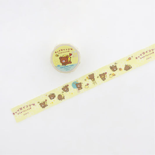 SAN-X | Masking Tape 24mm x 7m (Chairoikoguma Honey Exploration Team)