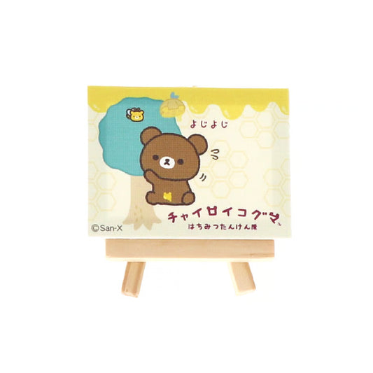 SAN-X | Yojiyoji Mini Canvas Magnet 85x63mm (Chairoikoguma Honey Exploration Team)