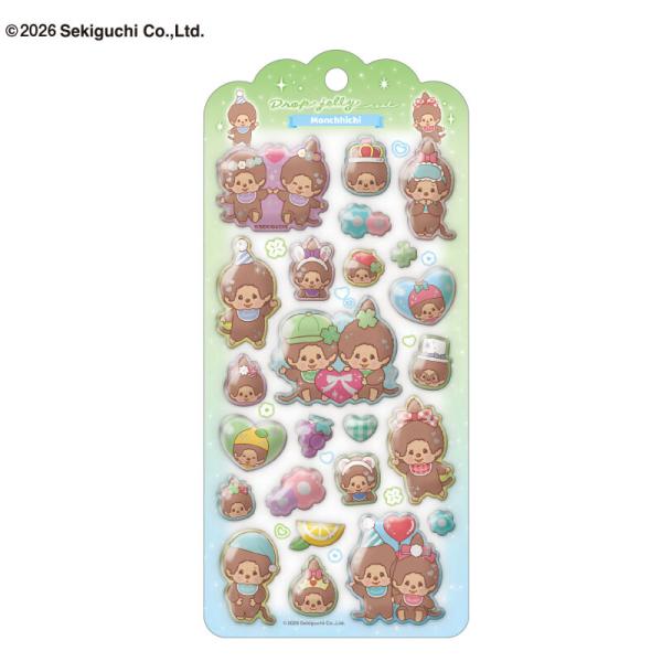 MONCHHICHI | Drop Jelly Stickers 200×90×2mm