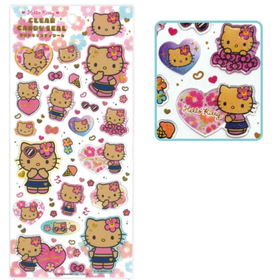 SANRIO | Hello Kitty Clear Candy Seal Sticker 200×90mm (Sunburn)