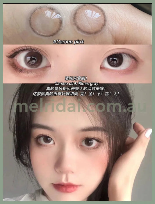 Fomomy1 Day Color Contact Lens 10Pcs Cameo Pink 10 Dia14.1 Bc8.6