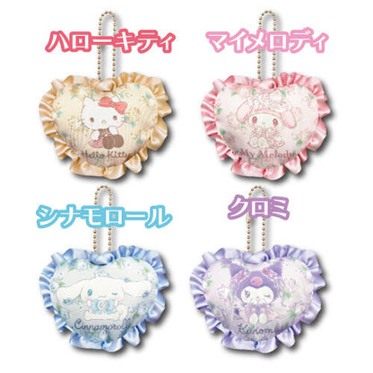 Sanrio | Heart Mascot Plush Keychain Ｈ8.5×Ｗ10×Ｄ3Cm 日本三丽鸥 花边爱心挂件/包挂/钥匙链