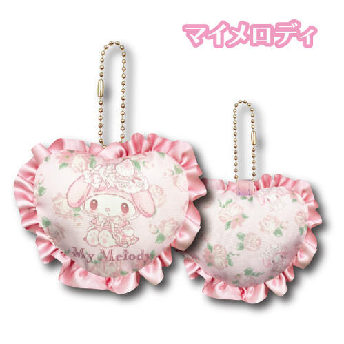 Sanrio | Heart Mascot Plush Keychain Ｈ8.5×Ｗ10×Ｄ3Cm 日本三丽鸥 花边爱心挂件/包挂/钥匙链