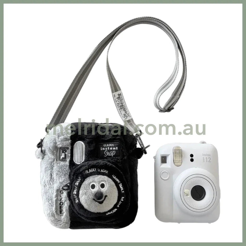 GLADEE | Instant Camera Pouch Shoulder Bag 160 x 125 x 120mm (Camera - Black)