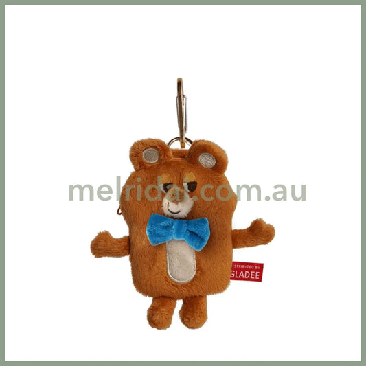 GLADEE | Mini Case for AirPods/ Pass Card Case Mini Pouch 11 x 11 x3cm (Bear)