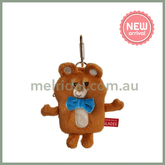 GLADEE | Mini Case for AirPods/ Pass Card Case Mini Pouch 11 x 11 x3cm (Bear)