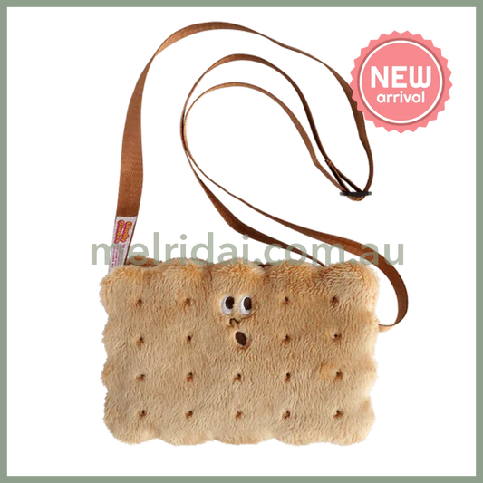 GLADEE | Pouch with Strap Shoulder Bag Crossbody Bag (S’more Sandwich Cookies / Biscuit)