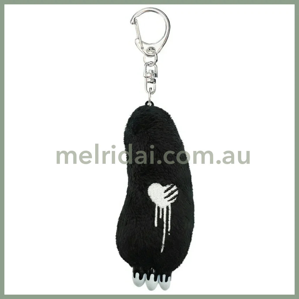 Gloomy Bear | Arm Mascot Plush Keychain Holder Bag Charm 97ｍｍ x 38ｍｍ x 28ｍｍ (Black)