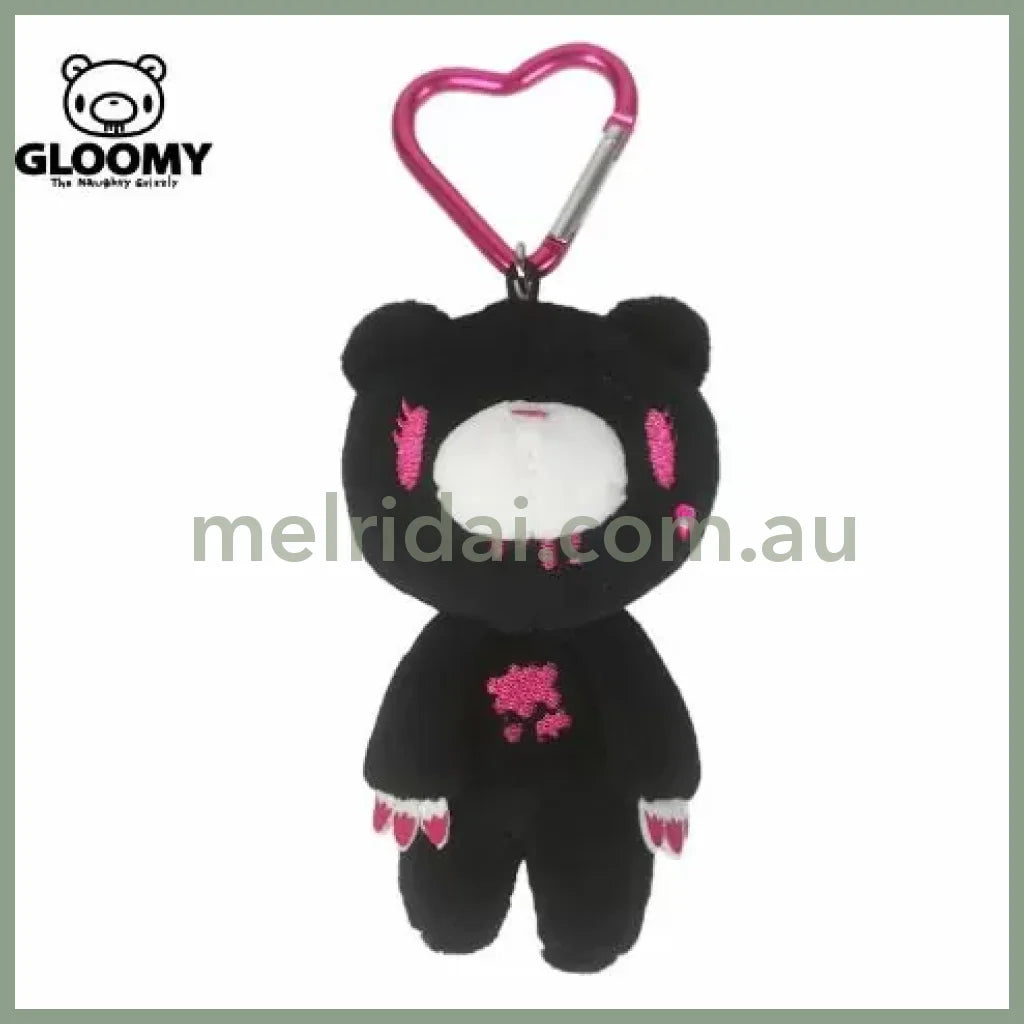 Gloomy Bear | Black Mascot Holder Bag Charm Plush Keychain with Carabiner 115×70mm
