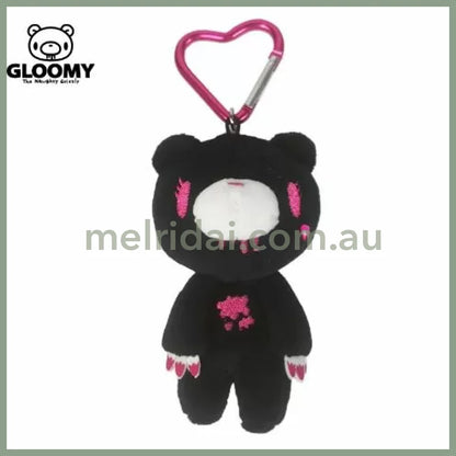 Gloomy Bear | Black Mascot Holder Bag Charm Plush Keychain with Carabiner 115×70mm