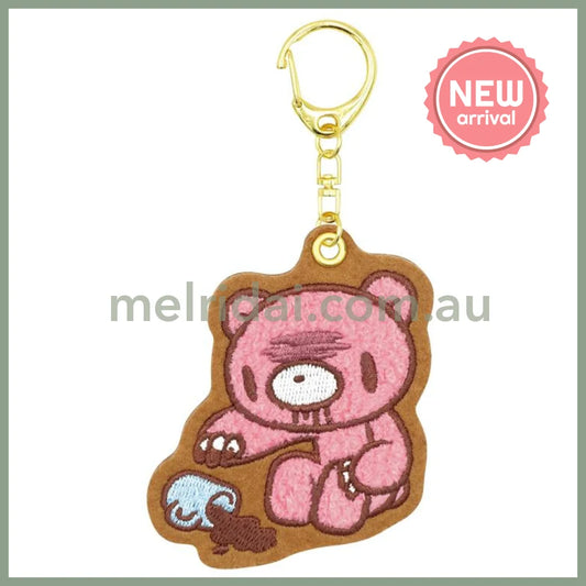 Gloomy Bear | Chenille Embroidery Felt Key Chain 135× 44 x 5mm (Coffee)