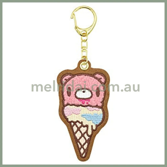 Gloomy Bear | Chenille Embroidery Felt Key Chain 135× 44 x 5mm (Ice Cream)