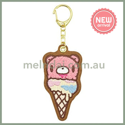 Gloomy Bear | Chenille Embroidery Felt Key Chain 135× 44 x 5mm (Ice Cream)