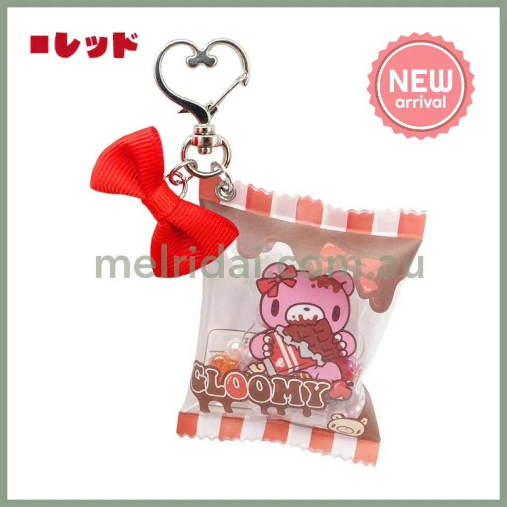 Gloomy Bear | Chocoshaka Keychain Keyring H6.5×W5.2×D2cm (Red)