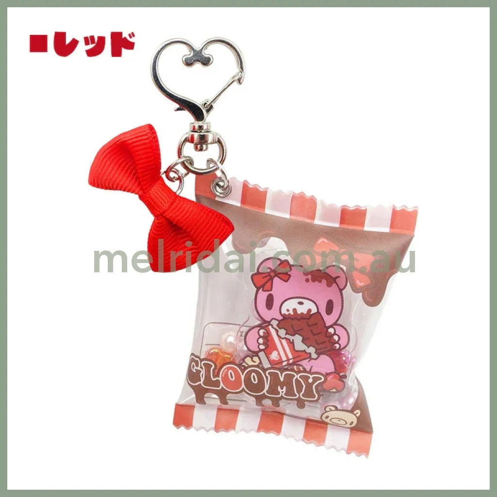 Gloomy Bear | Chocoshaka Keychain Keyring H6.5×W5.2×D2cm (Red)