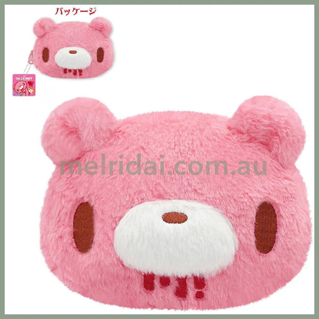 Gloomy Bear | Fluffy Mokomoko Face Pouch 13cm x 17cm x 5cm (Without Strap)