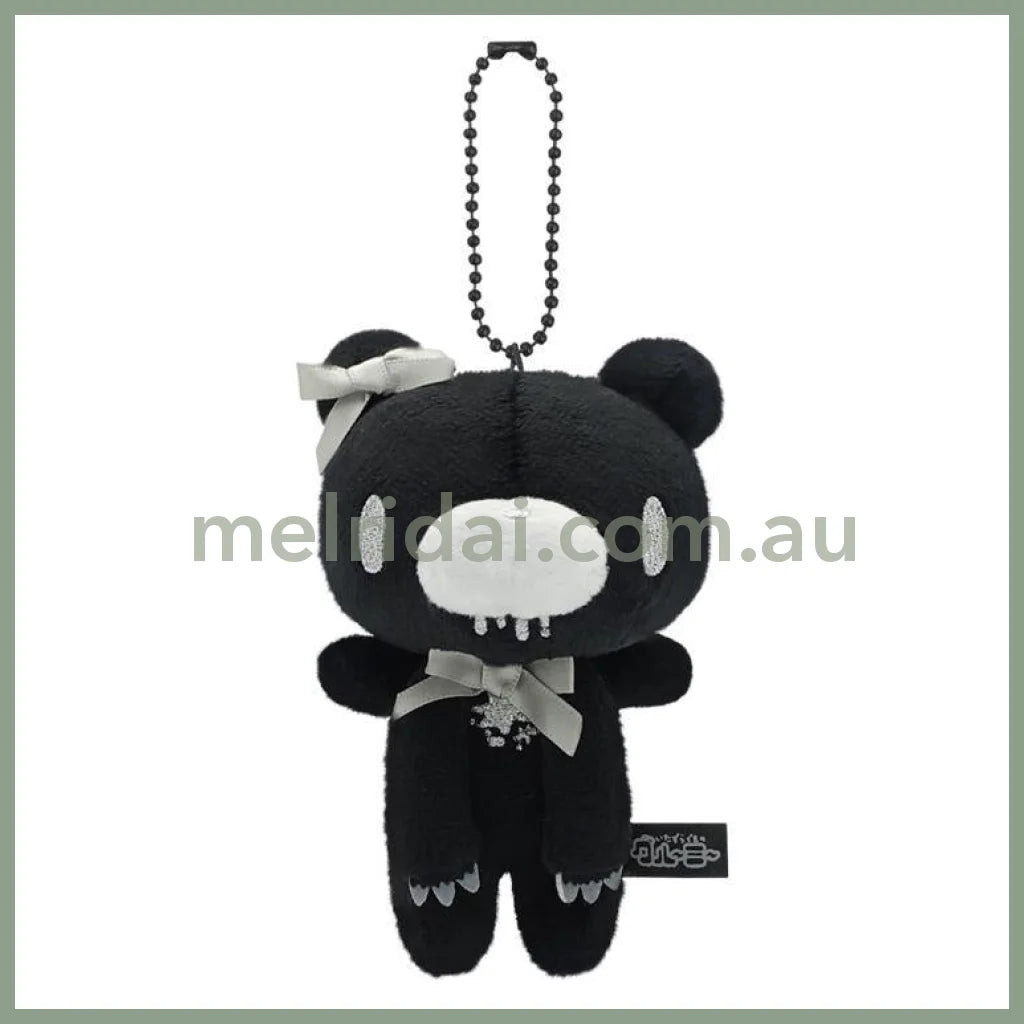 Gloomy Bear | Mascot Holder Bag Charm Plush Keychain 115×90×66mm (Angel Ribbon Black)