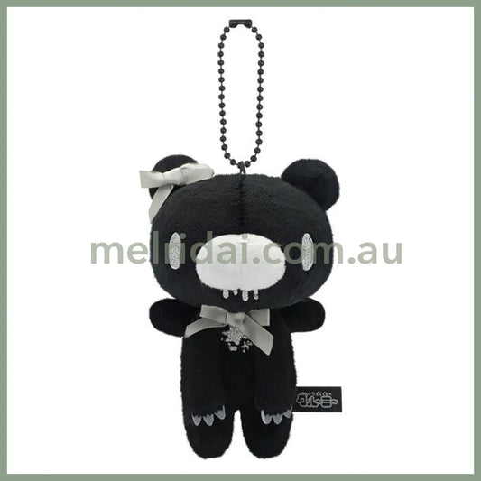 Gloomy Bear | Mascot Holder Bag Charm Plush Keychain 115×90×66mm (Angel Ribbon Black)