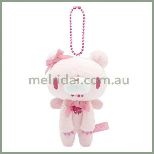 Gloomy Bear | Mascot Holder Bag Charm Plush Keychain 115×90×66mm (Angel Ribbon Pink)
