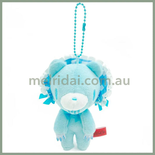 Gloomy Bear | Mascot Holder Plush keychain Key Ring Bag Charm H12.5×W9×D6.6cm (Classical Bonnet-Blue)