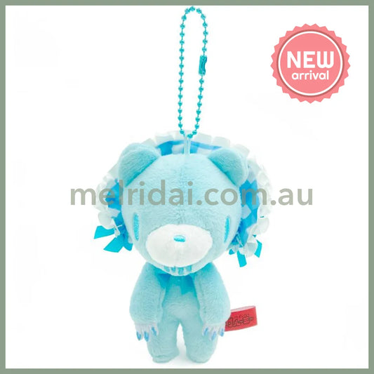 Gloomy Bear | Mascot Holder Plush keychain Key Ring Bag Charm H12.5×W9×D6.6cm (Classical Bonnet-Blue)