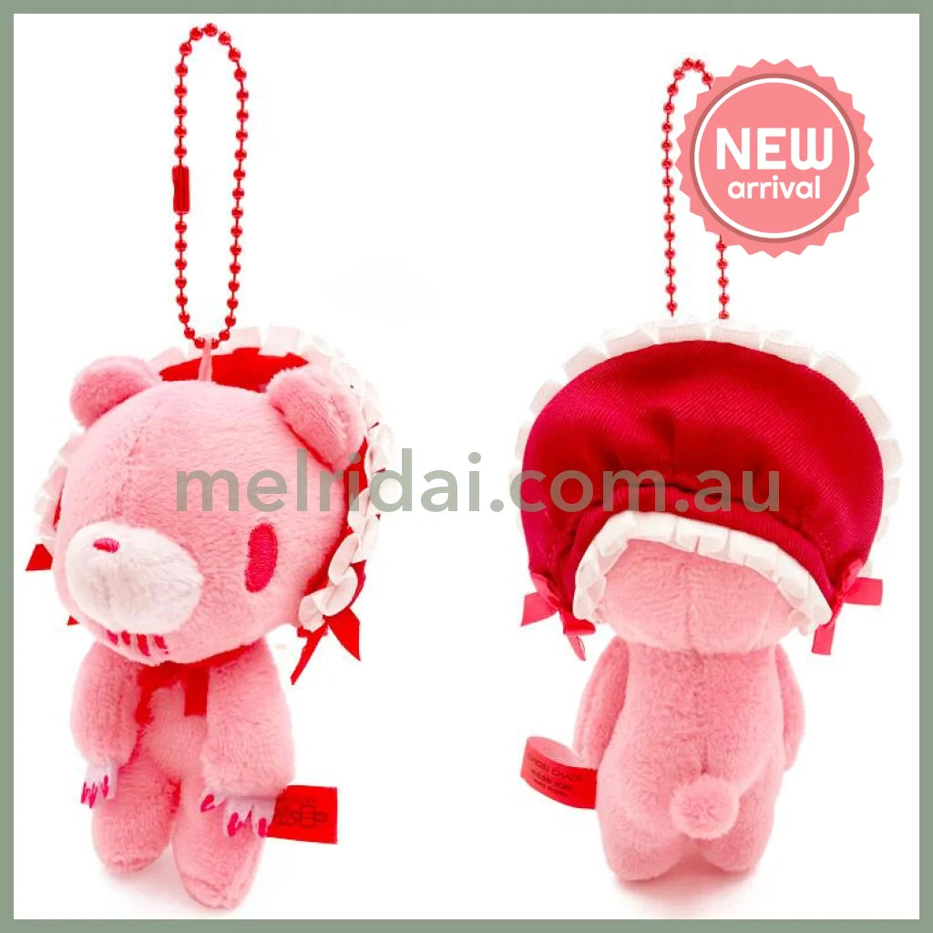 Gloomy Bear | Mascot Holder Plush keychain Key Ring Bag Charm H12.5×W9×D6.6cm (Classical Bonnet-Pink)