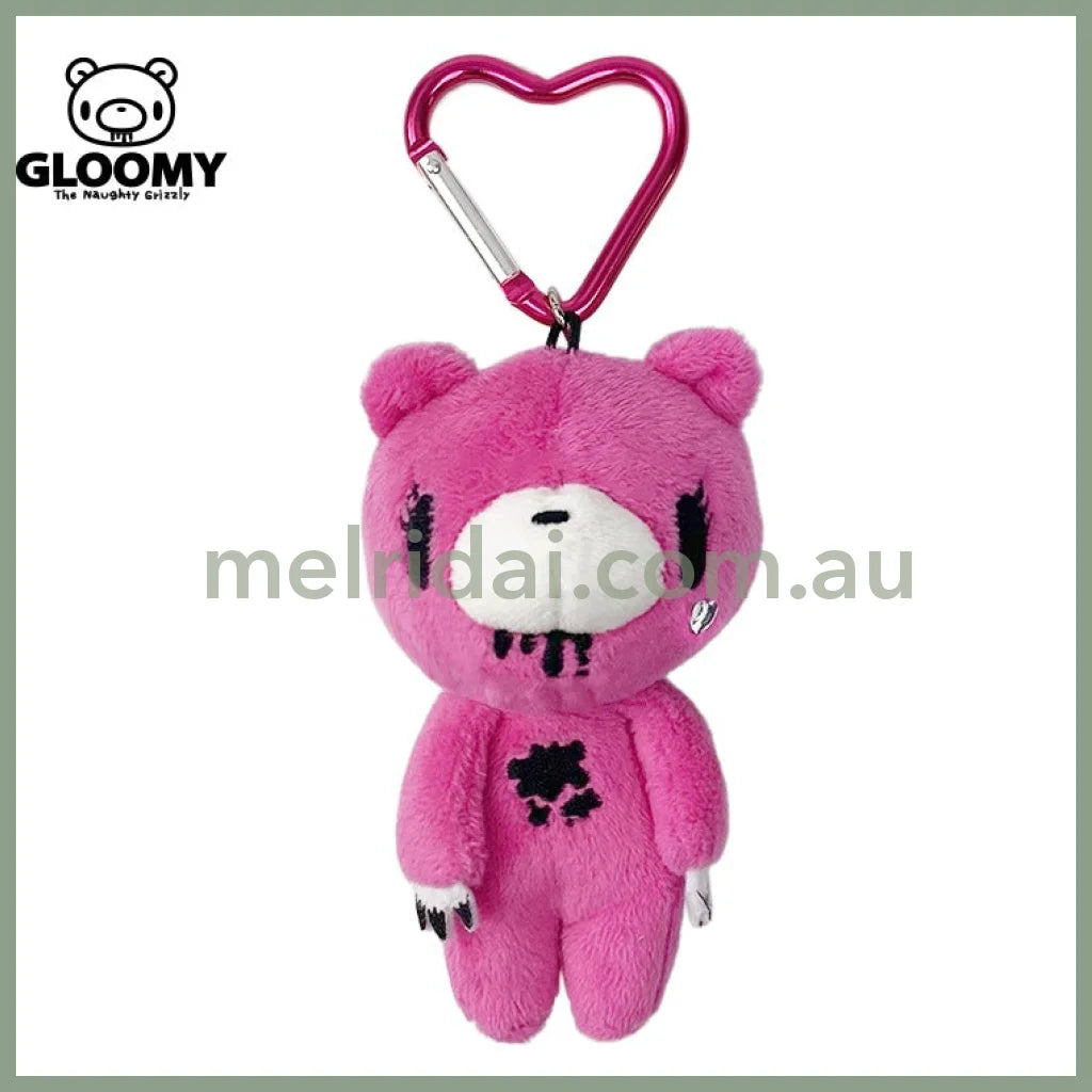 Gloomy Bear | Pink Mascot Holder Bag Charm Plush Keychain with Carabiner 115×70mm
