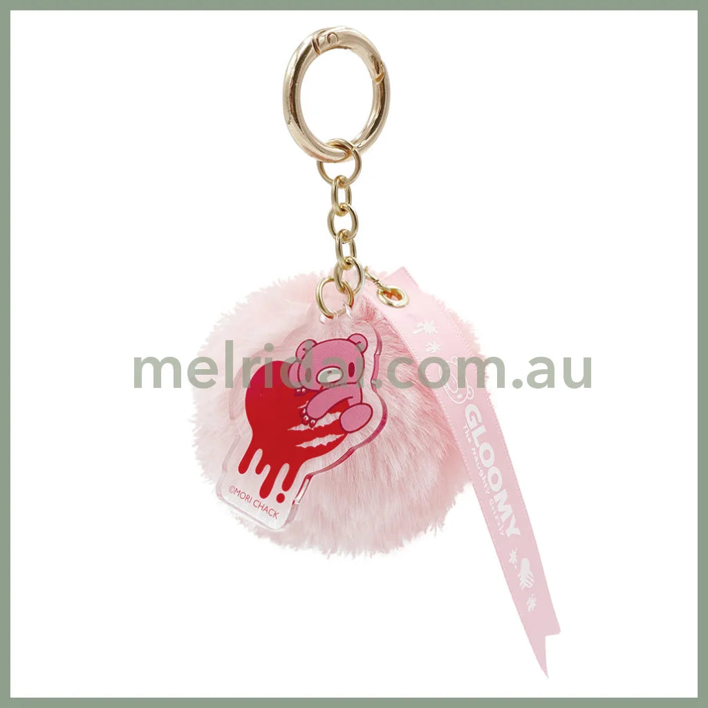 Gloomy Bear | The Naughty Grizzly Fur Charm H5×W3.8cm (Pink)
