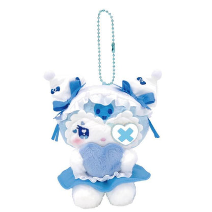 【Limit 1】SANRIO x MU DOLLY MIX | Kuromi Blue Mascot Holder Bag Charm Plush Keychain 110x105x60mm