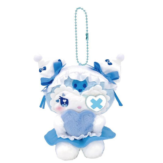 【Limit 1】SANRIO x MU DOLLY MIX | Kuromi Blue Mascot Holder Bag Charm Plush Keychain 110x105x60mm