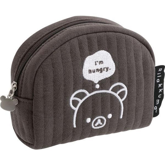 SAN-X | Pochette Pouch Quilted 110x140×55mm (BASIC RILAKKUMA MONOCHROME)