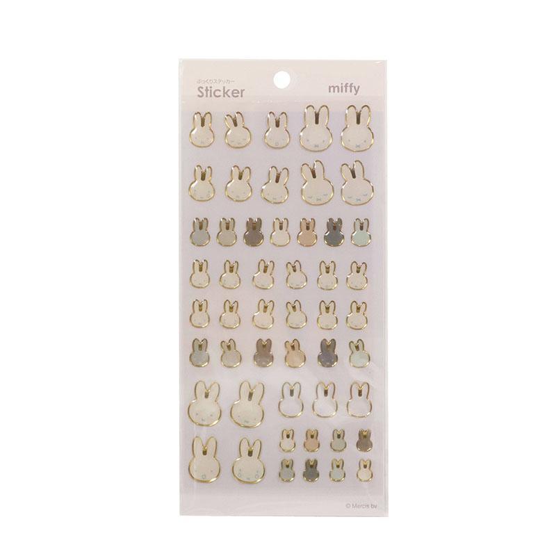 MIFFY | Gold Foil Seal Sticker 175×90mm (Face Grey)