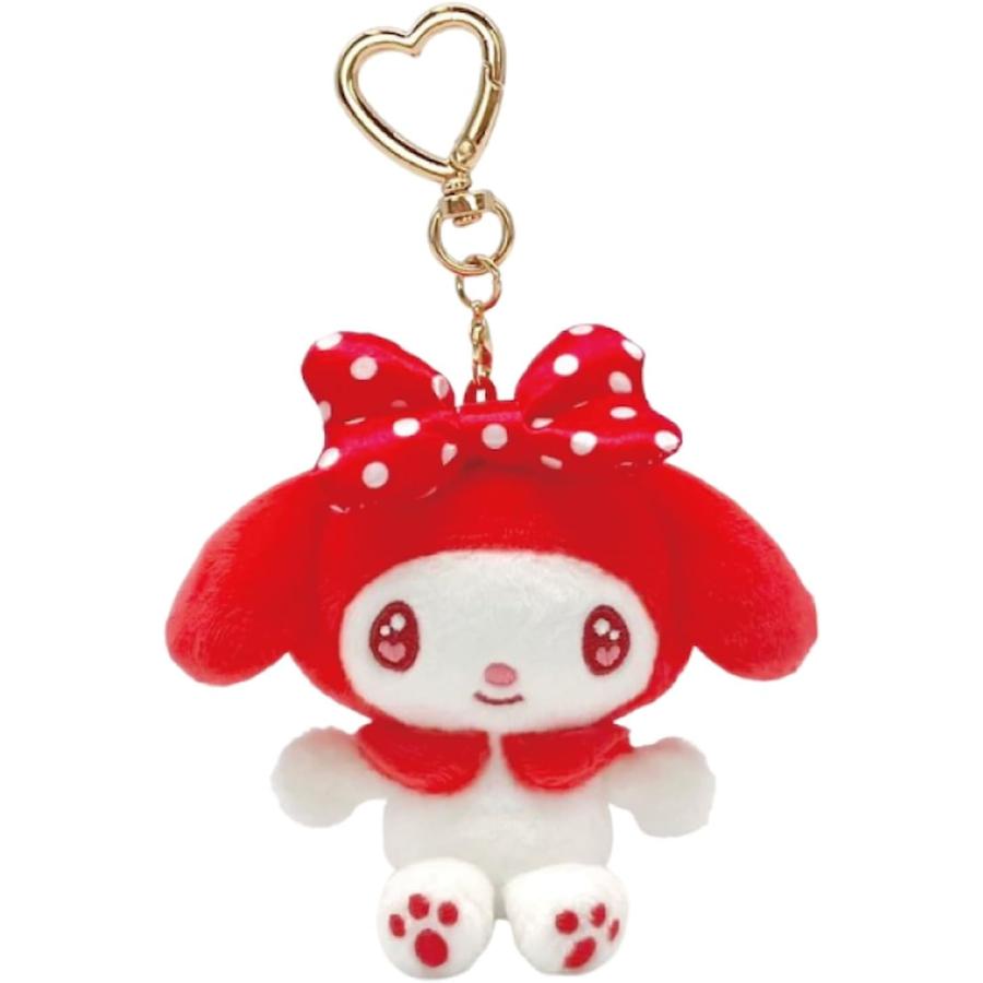SANRIO | My Melody Red Mascot Holder Plush Keychain Bag Charm H10×W9.5×D4.5cm (Favorite Color)