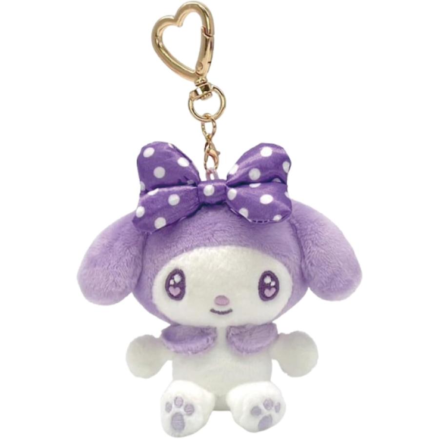 SANRIO | My Melody Purple Mascot Holder Plush Keychain Bag Charm H10×W9.5×D4.5cm (Favorite Color)