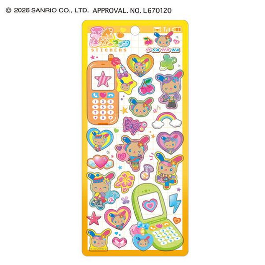 SANRIO | Usahana Heisei Happy Phone Sticker 95x200x2mm (Pop Girl)