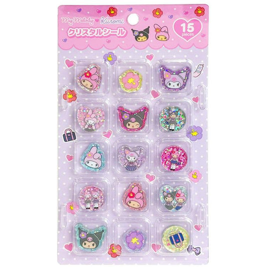 SANRIO | Kuromi & My Melody Crystal Sticker 17×20×4mm
