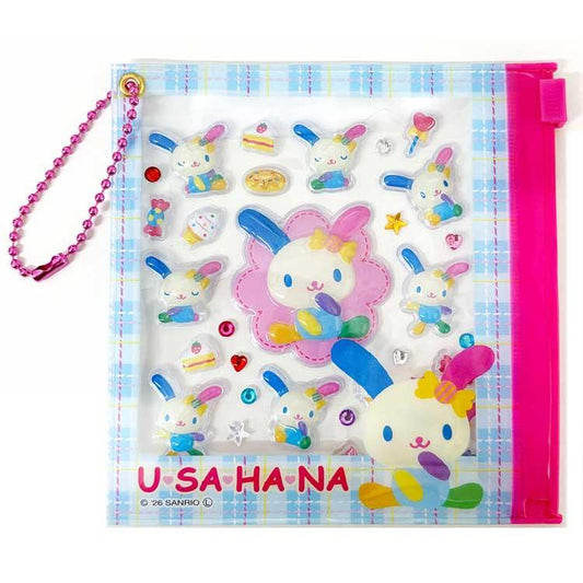 SANRIO | Usahana Deco Petit Sticker with Clear Case Ball Chain 105×110×10mm (3D)