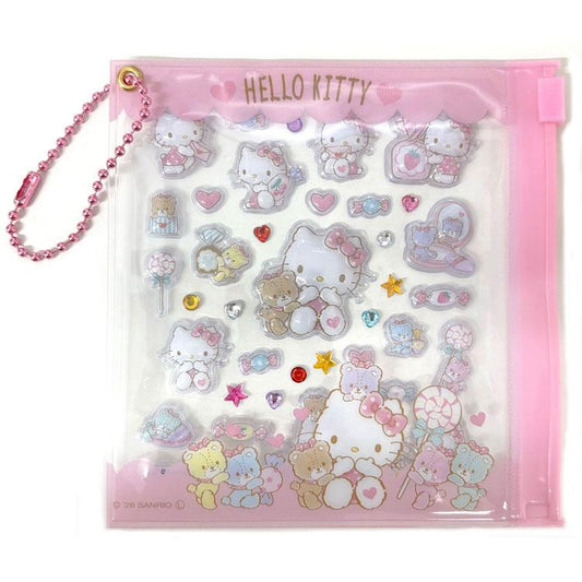 SANRIO | Hello Kitty Deco Petit Sticker with Clear Case Ball Chain 105×110×10mm (3D)