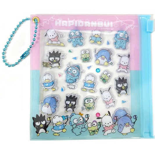 SANRIO | Hapidanbui Deco Petit Sticker with Clear Case Ball Chain 105×110×10mm (3D)