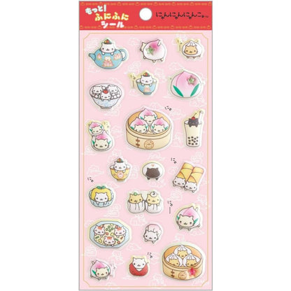 SAN-X | Nyan Nyan Nyanko Squishy Sticker 200x95mm (Universe San-X Town More!)