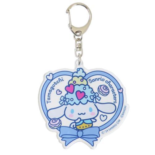 Sanrio × Tamagotchi | Acrylic Keychain 74×73×3mm (Cinnamoroll Heart)