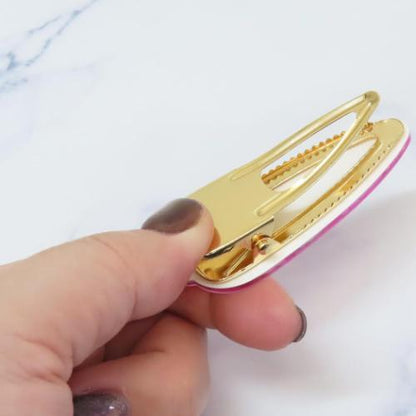 Mezzo Piano x Hello Kitty | Clear Styling Iron Hair Clip 29x66x19mm (Purple)