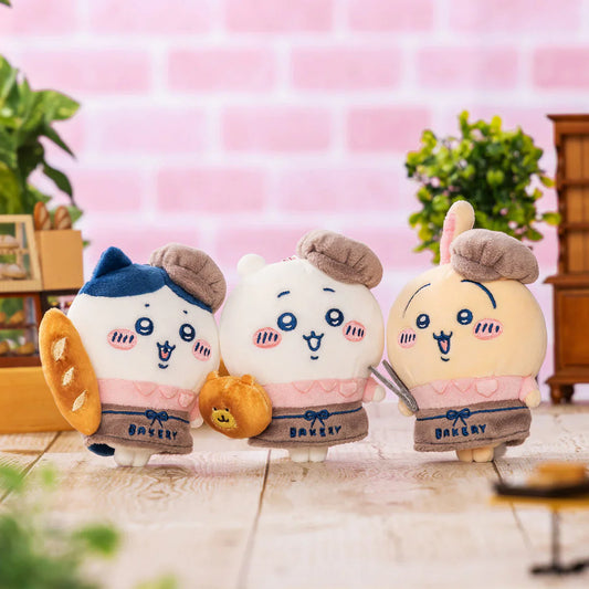 CHIIKAWA | Hachiware Mascot Holder Bag Charm Plush Keychain 125×100×50mm (Bakery Staff)
