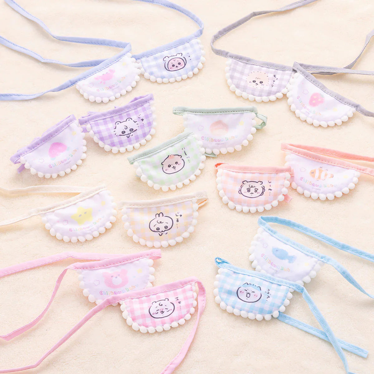 Chiikawa | Secret Double Sided Trading Mini Bibs Blind Box 45x70mm (Chiikawa Baby)