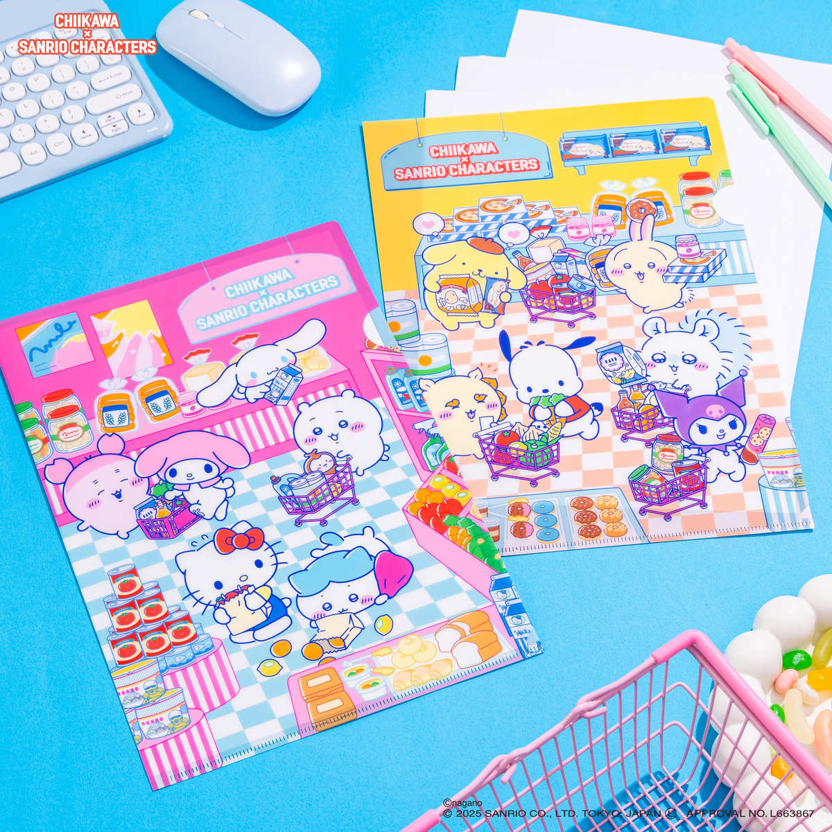 Chiikawa x Sanrio | Clear File A4 (Supermarket)