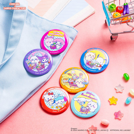 Chiikawa x Sanrio | Secret Badge Blind Box 56x56mm (Supermarket)